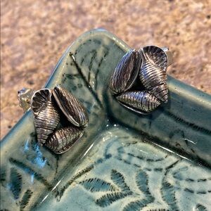Kabana Sterling Silver Sea Shell Post Earrings Sea Life Ocean -Mismatched Backs